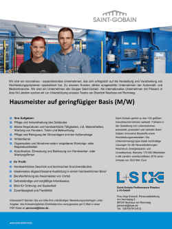 Hausmeister auf geringf&uuml;giger Basis (M/W)
