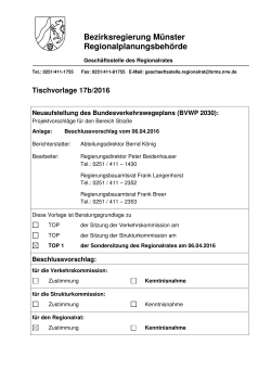 Tischvorlage 17b/2016 - Bezirksregierung Münster