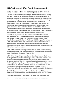 IADC-Trauertherapie nach Allan Botkin