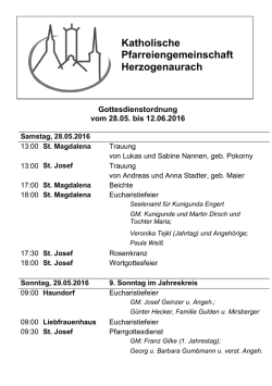Pfarrbrief Kath. Pfarramt St. Otto Herzogenaurach