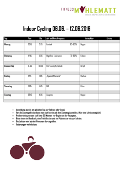 Indoor Cycling 06.05.2016