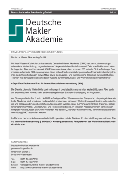 Unternehmensdarstellung - Deutsche Immobilienmesse