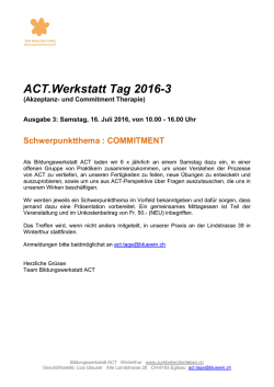 Einladung Werkstatt Tag