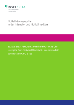 Notfall-Sonographie in der Intensiv- und