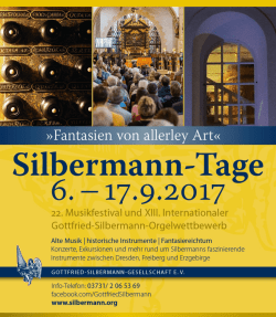 Silbermann-Tage - Gottfried-Silbermann