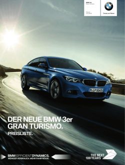 DER NEUE BMW 3er GRAN TURISMO.