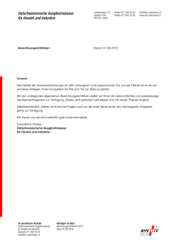 Neue Abrechnungsrichtlinien ab 01.06.2016