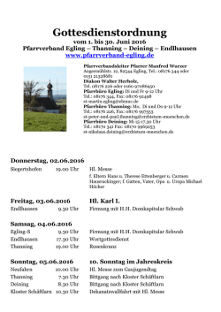 Gottesdienstordnung