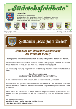 Südeichsfeldbote - Landgemeinde Südeichsfeld