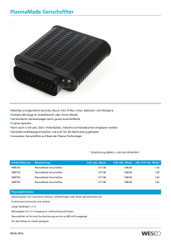 PlasmaMade Geruchsfilter - Produkte