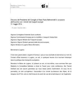 Discorso del Presidente del Consiglio di Stato