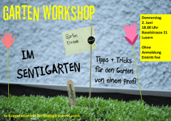 Donnerstag 2. Juni 18.00 Uhr Baselstrasse 21 Luzern Ohne
