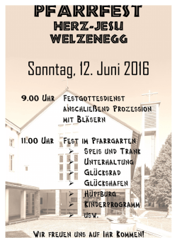 Plakat Pfarrfest Herz
