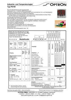 data sheet (german) - bei der Optron GmbH
