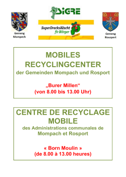 mobiles recyclingcenter centre de recyclage mobile
