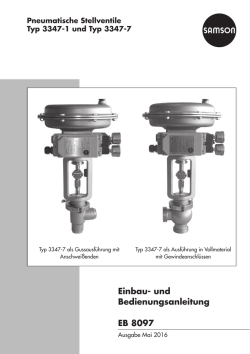 Einbau- und Bedienungsanleitung EB 8097