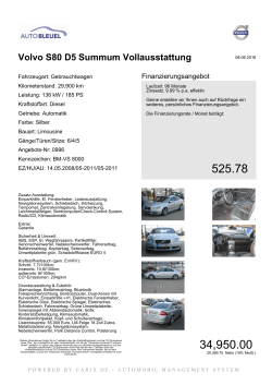 Volvo S80 D5 Summum Vollausstattung