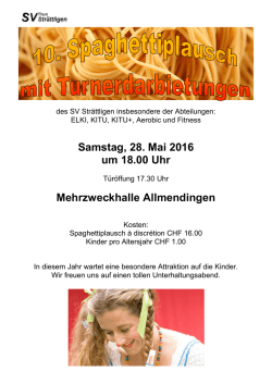 Flyer  - SV Thun