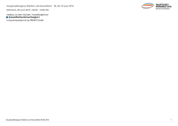 Hauptstadkongress Medizin und Gesundheit 08. bis 10. Juni 2016