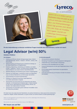 Legal Advisor (w/m) 50%