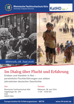 Im Dialog &uuml;ber Flucht und Erfahrung