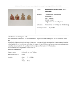 Object: Parfümfläschchen aus China, 17./18. Jahrhundert Museum