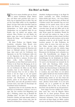 Ein Brief an Stalin