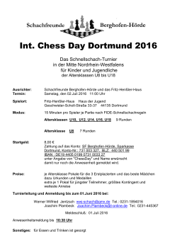 Int. Chess Day Dortmund 2016