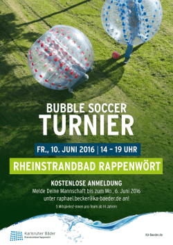 Bubble Soccer Turnier