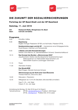 DIE ZUKUNFT DER SOZIALVERSICHERUNGEN