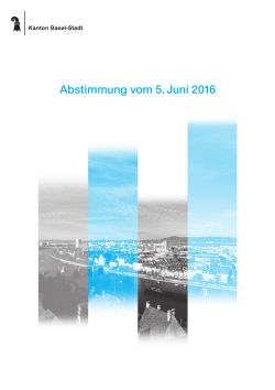 Abstimmung vom 5. Juni 2016 - bei der Staatskanzlei