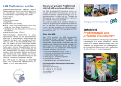 Infoblatt Problemm&uuml;ll aus privaten Haushalten
