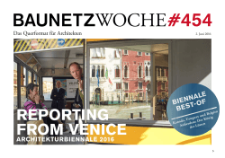 Reporting from Venice ARchitekturbiennale 2016