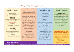 Mittagsmenü ab 30.5.