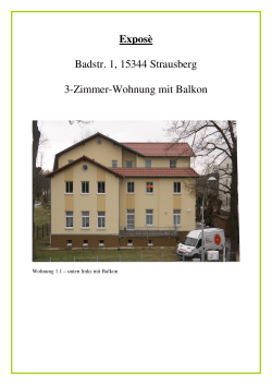 Exposè Badstr. 1, 15344 Strausberg 3-Zimmer