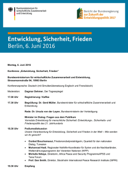 Entwicklung, Sicherheit, Frieden