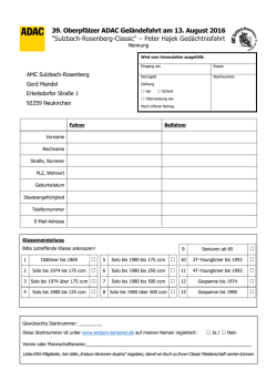 39. Oberpfälzer ADAC Geländefahrt am 13. August 2016 "Sulzbach