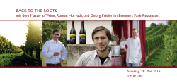 BACK TO THE ROOTS mit dem Master of Wine - Baden