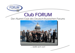201512 Club FORUM Prasentation allgemein_deutsch