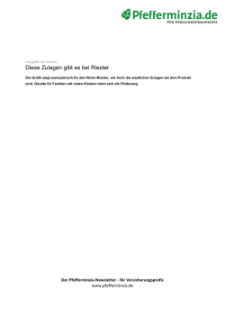 Diese Zulagen gibt es bei Riester