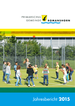 Jahresbericht 2015 - Primarschule Romanshorn