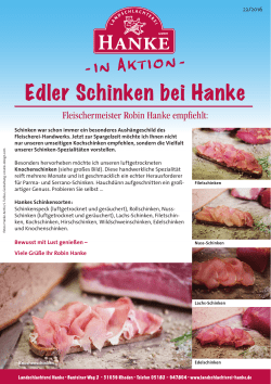 Edler Schinken bei Hanke
