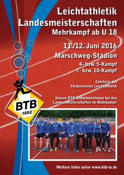 unser BTB - Leichtathletik im BTB Oldenburg