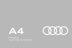 Preisliste Audi Original Zubehör