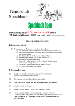Ausschreibung Grümpel TC Spechbach 2016