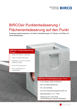 TDB BIRCOsir Punktentwässerung