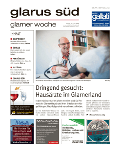 Glarner Woche, Glarus S&uuml;d, 1.6.2016