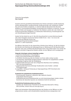 Hausaufgabe Kommunikationsdesign 2016