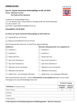 ANMELDUNG - Landesamt für Denkmalpflege Hessen