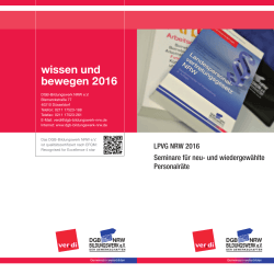 LPVG NRW 2016 - Personalratswahlen 2016